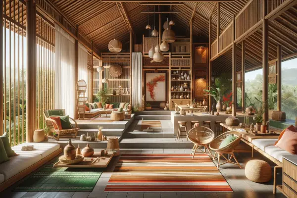 Modern interior in Balinese style
