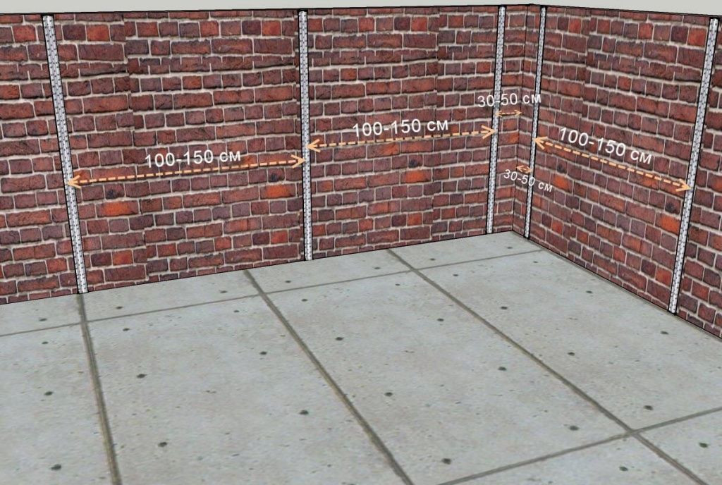 Installing beacons for wall leveling