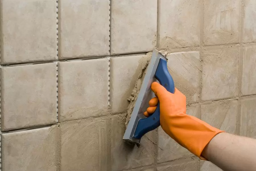 Grouting porcelain tile joints